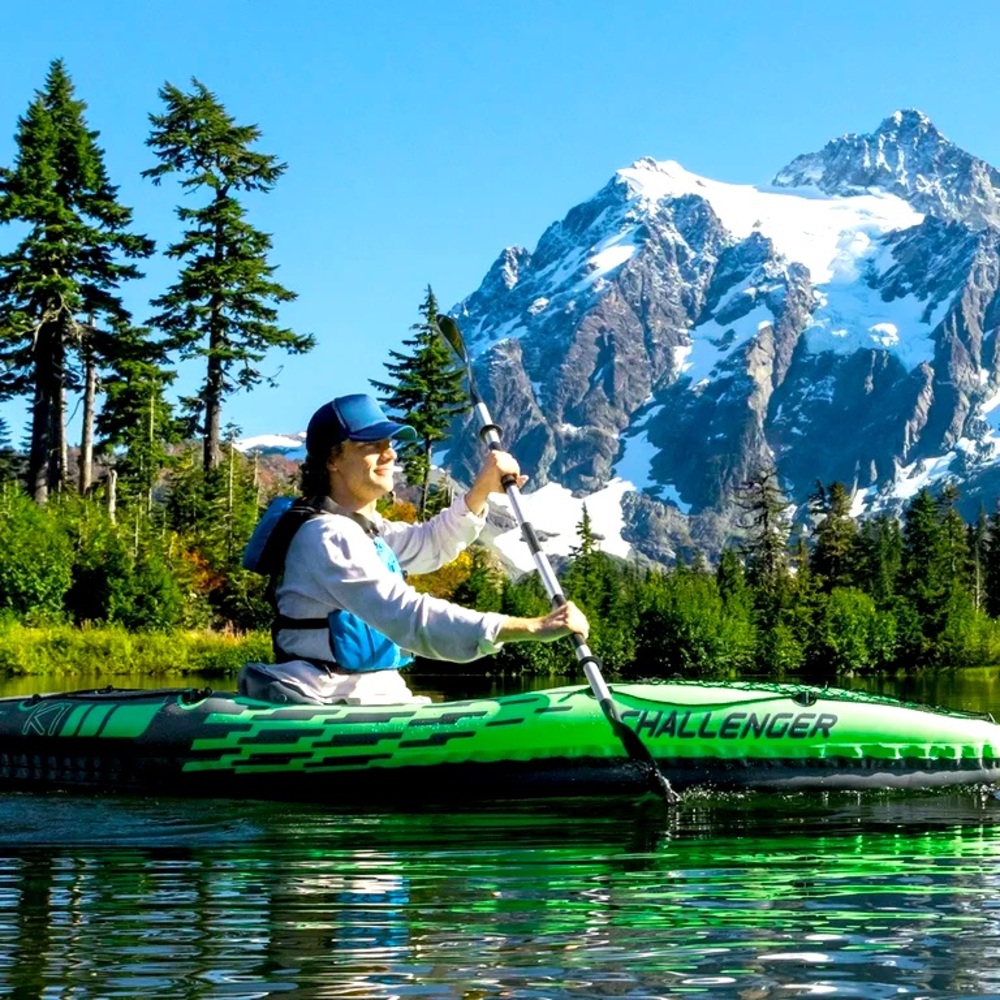 Intex Challenger K1 Inflatable Kayak with Oar and Hand Pump